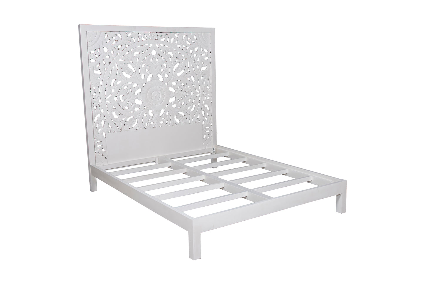 BALI WHITE QUEEN BED