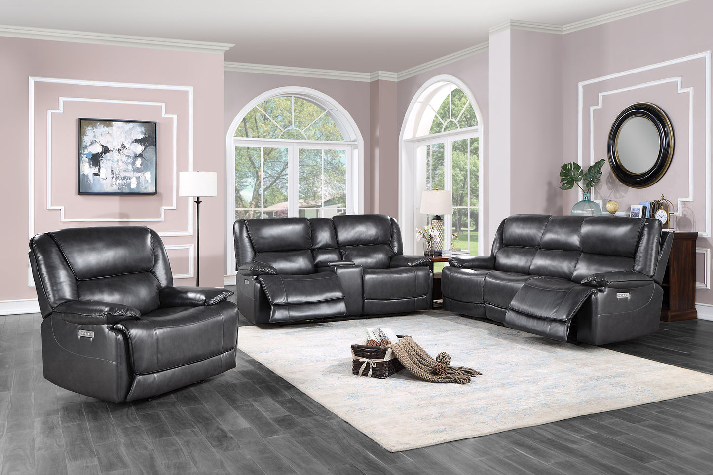 ENNIS MAP4830 3X PWR SOFA BLK