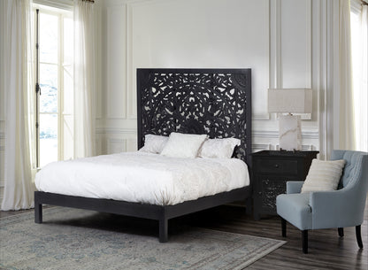 BALI BLACK QUEEN BED